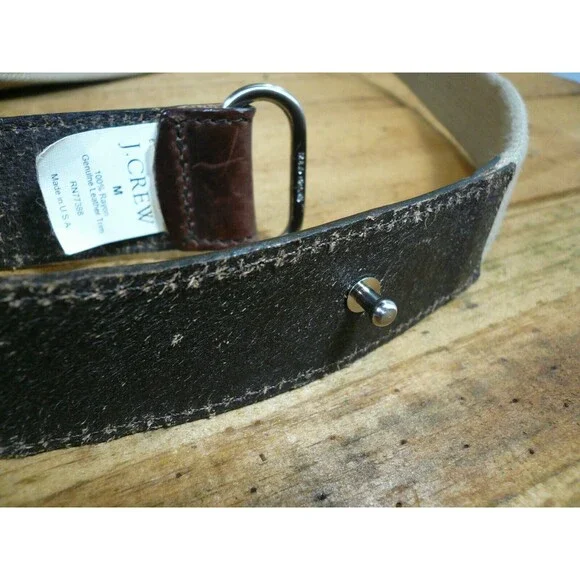 J. Crew Women's Belt M 100% Raylon & Genuine Leather Trim - Picture 3 of 5